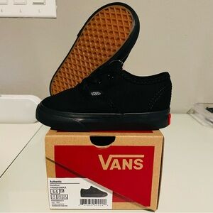 Vans Toddler Authentic Shoe, Size 5.5, Black